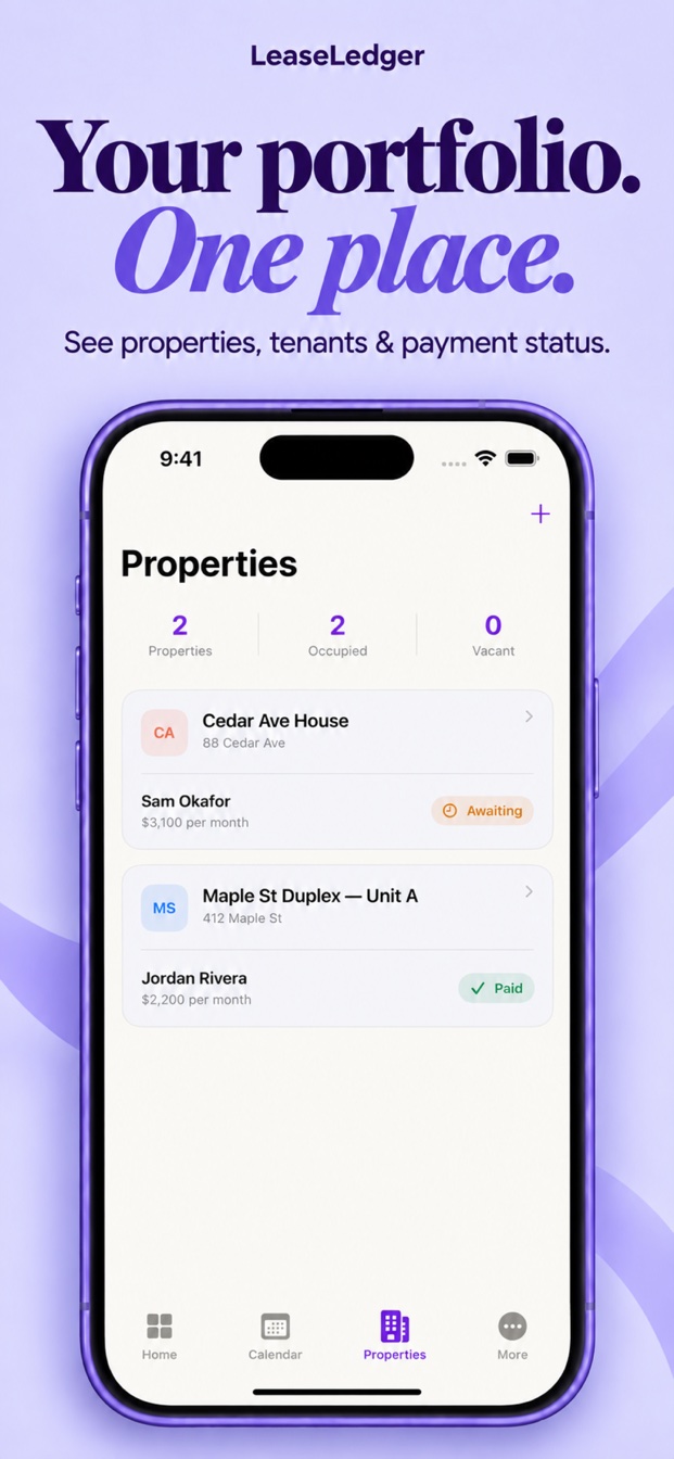 Properties and tenants in one place