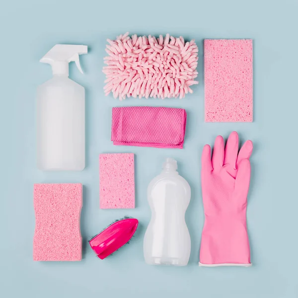 House cleaning supplies on a counter